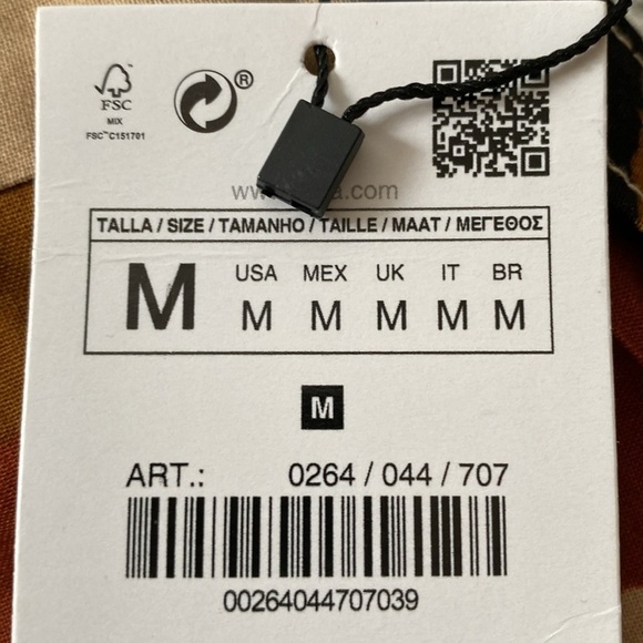 NWT. Zara Camel Printed Rectangular Maxi Bag. - Picture 5 of 5